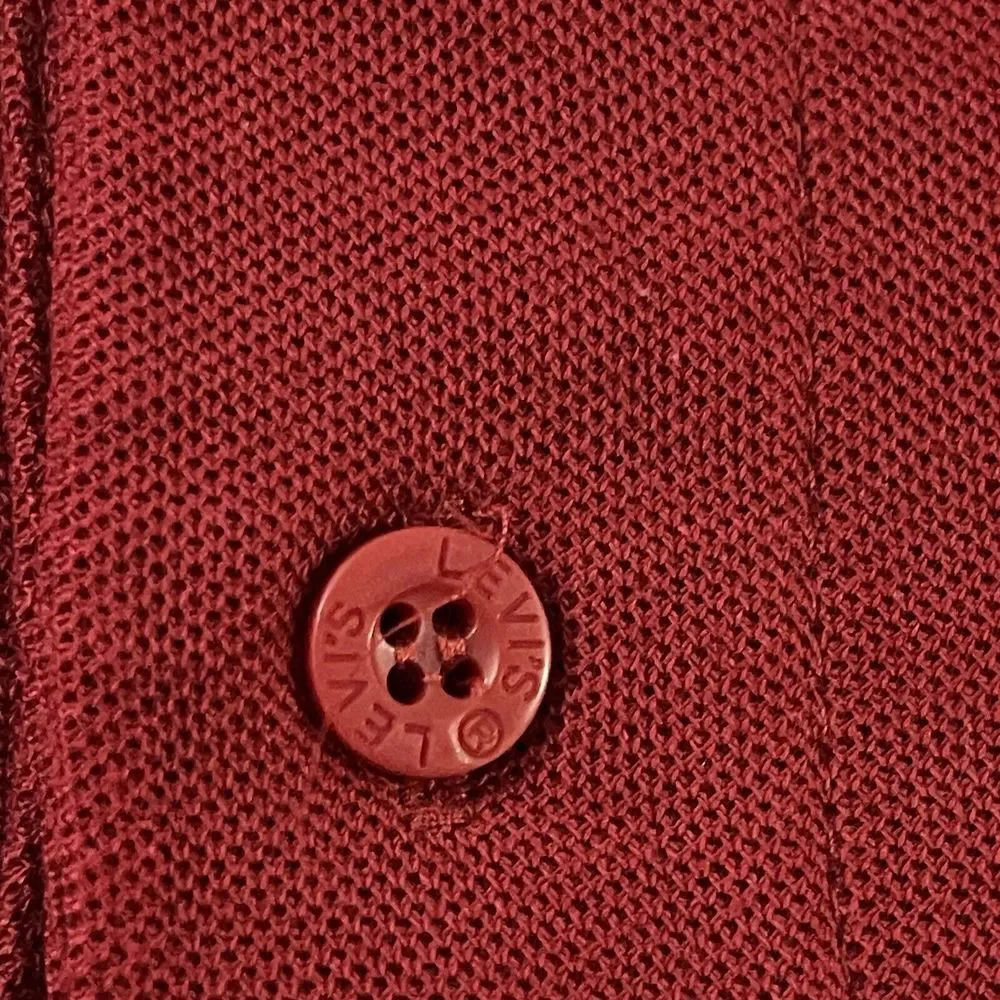 Vintage Levis‎ Shirts Red Polo Shirt Size Medium Made in Korea